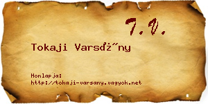 Tokaji Varsány névjegykártya